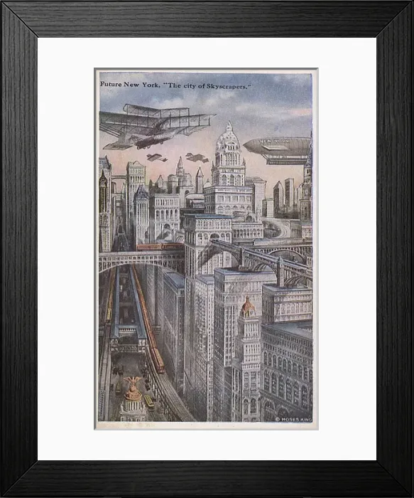 Framed Print : Future New York - The City of Skyscrapers Framed Print : Future New York - The City of Skyscrapers