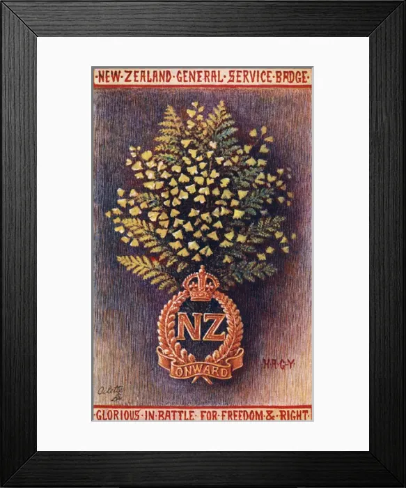 Framed Print : The New Zealand General Service Badge Framed Print : The New Zealand General Service Badge