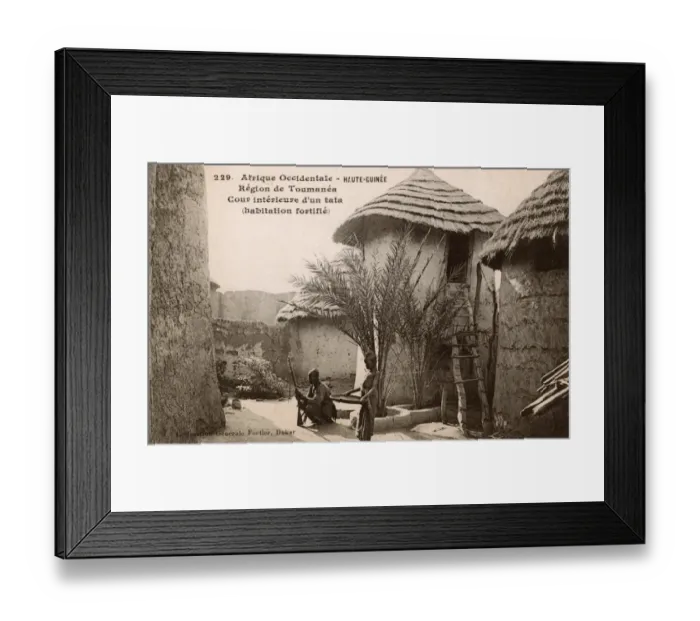 Framed Print : Guinea - Toumanea - Courtyard of a Tata (fortified house) Framed Print : Guinea - Toumanea - Courtyard of a Tata (fortified house)