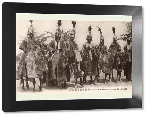Bornu mounted warrriors (cavalry) in Ceremonial Battle Dress
