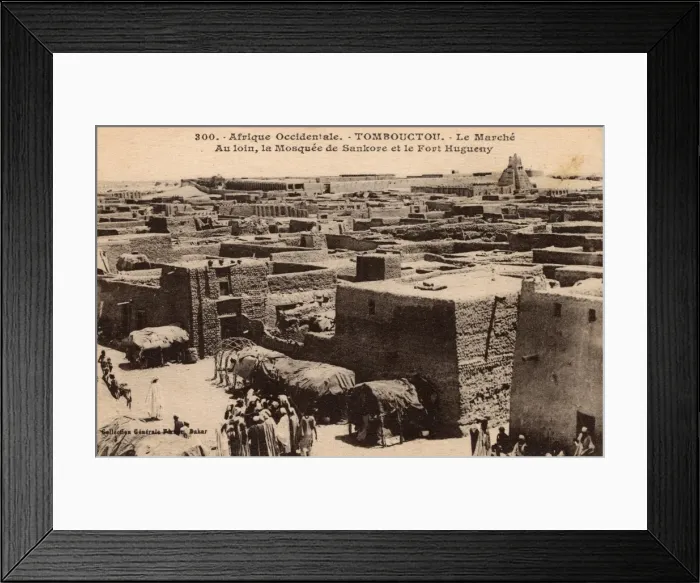 Framed Print : Mali, Timbuktu - The Market, Sankore Mosque and Hugueny Fort Framed Print : Mali, Timbuktu - The Market, Sankore Mosque and Hugueny Fort