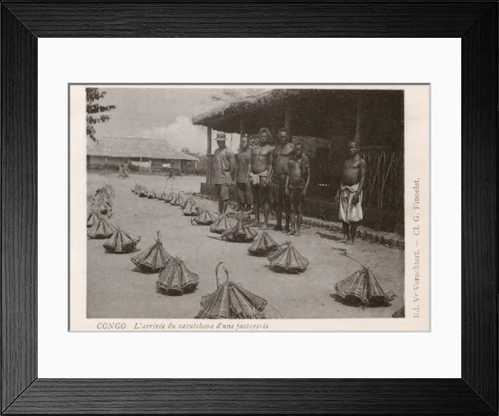 Framed Print : Congo - Africa - Arrival of India Rubber Framed Print : Congo - Africa - Arrival of India Rubber