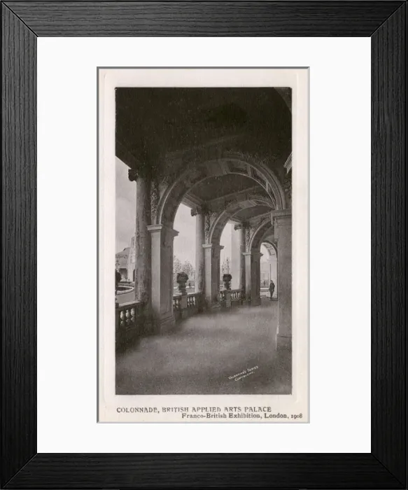 Framed Print : Colonnade at the British Applied Arts Palace Framed Print : Colonnade at the British Applied Arts Palace