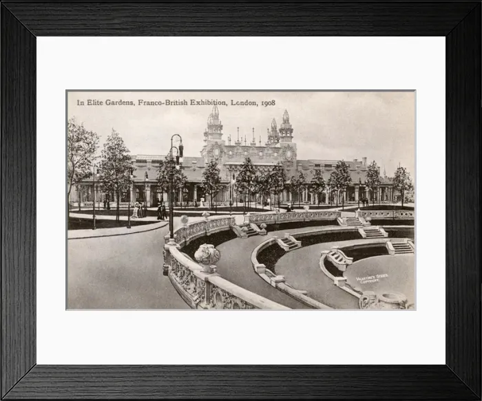 Framed Print : Franco-British Exhibition, White City - The Elite Gardens Framed Print : Franco-British Exhibition, White City - The Elite Gardens