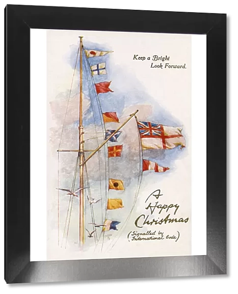 Naval Signal Flags - Greeting - Christmas Postcard