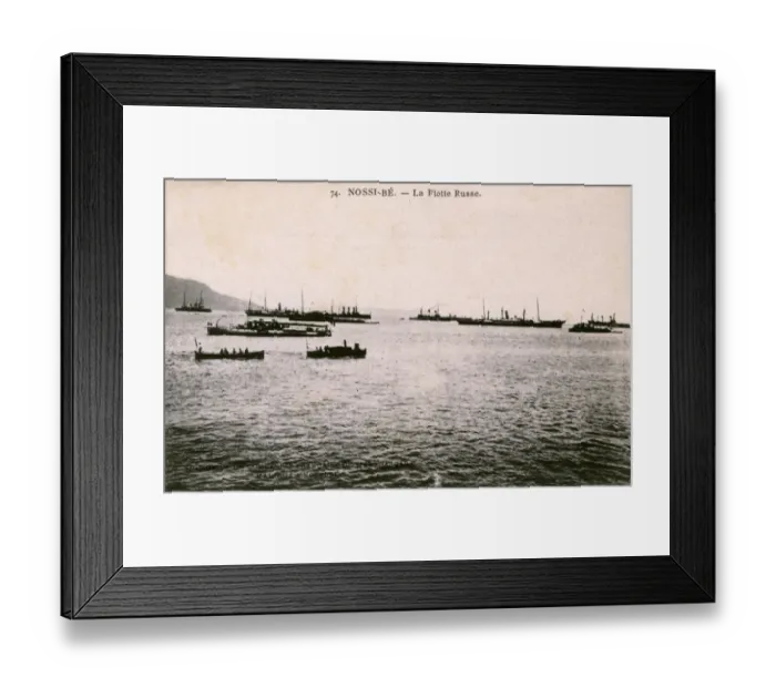 Framed Print : The Russian Fleet at Nossi-Be off the coast of Madagascar Framed Print : The Russian Fleet at Nossi-Be off the coast of Madagascar