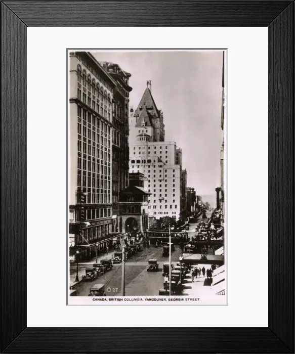 Framed Print : Georgia Street, Vancouver, British Columbia, Canada Framed Print : Georgia Street, Vancouver, British Columbia, Canada