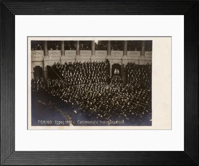 Framed Print : The Turin Exposition of 1911 - Opening Ceremony - Audience
