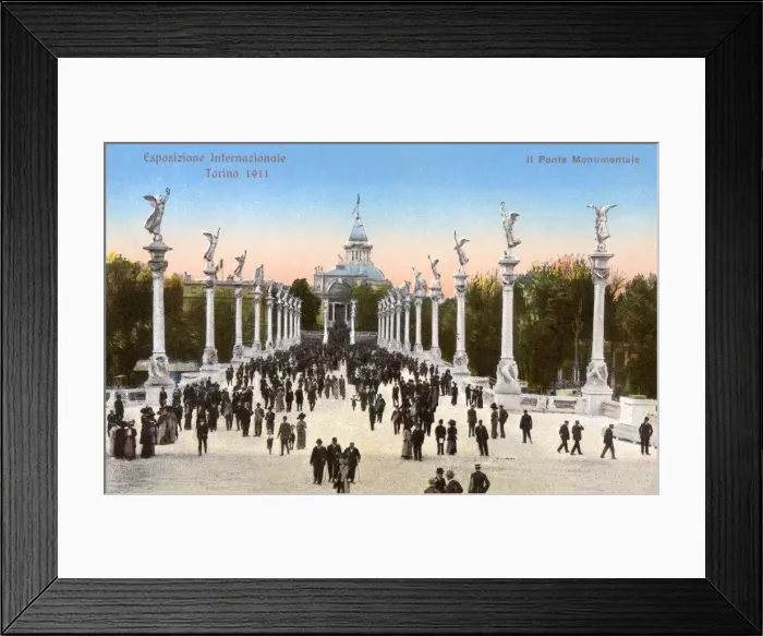 Framed Print : The Turin Exposition of 1911 - The Monumental Bridge Framed Print : The Turin Exposition of 1911 - The Monumental Bridge