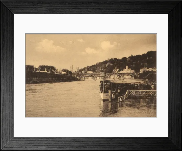 Framed Print : The Turin Exposition of 1911 - Landing stage on River Po Framed Print : The Turin Exposition of 1911 - Landing stage on River Po