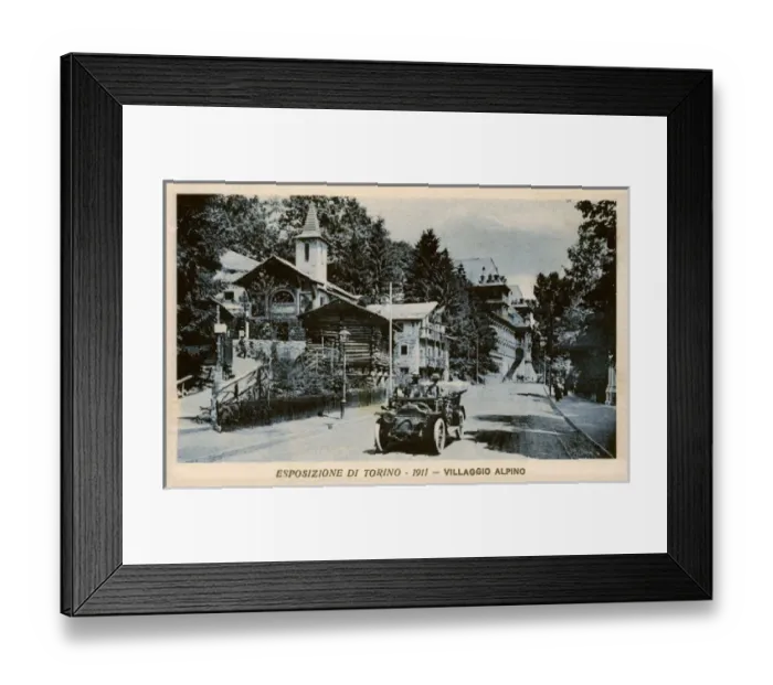 Framed Print : The Turin Exposition 1911 - The Alpine Village Framed Print : The Turin Exposition 1911 - The Alpine Village