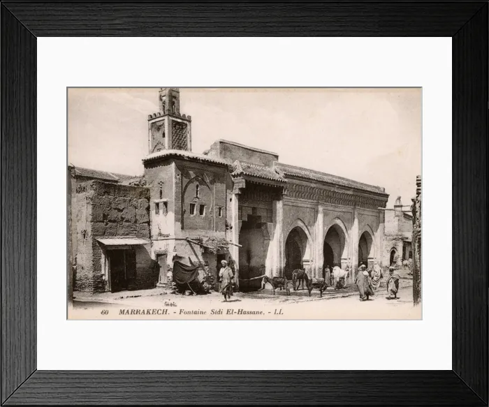 Framed Print : Morocco - Marrakesh - The Sidi El-Hassane Fountain Framed Print : Morocco - Marrakesh - The Sidi El-Hassane Fountain
