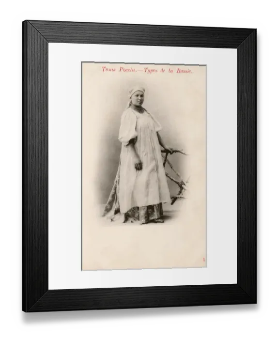 Framed Print : Russian Countrywoman in traditional costume Framed Print : Russian Countrywoman in traditional costume