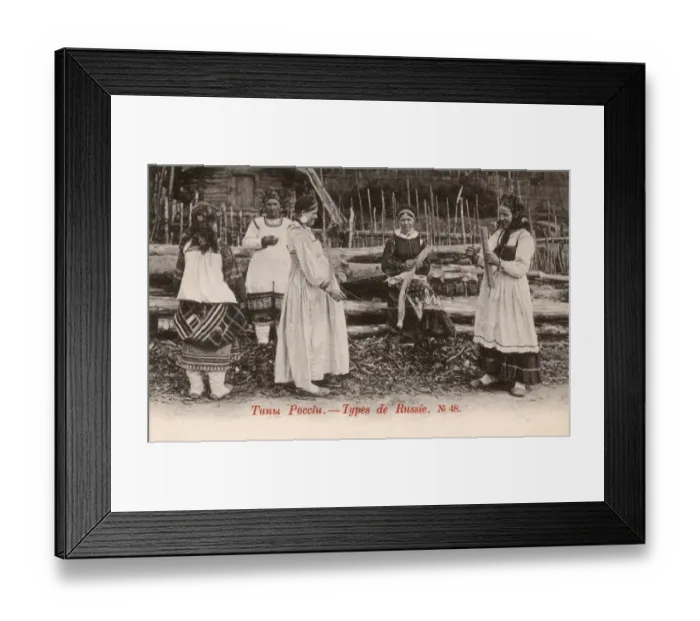 Framed Print : Russian Countrywomen in traditional costume Framed Print : Russian Countrywomen in traditional costume