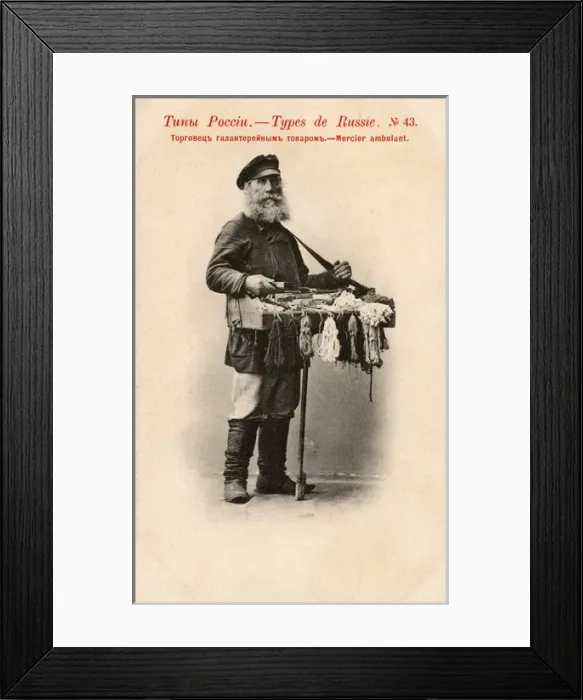 Framed Print : Russian itinerant street peddlar / vendor Framed Print : Russian itinerant street peddlar / vendor
