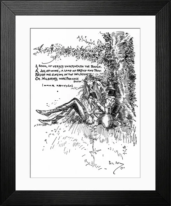 Framed Print : Couple enjoying a romantic picnic under a tree Framed Print : Couple enjoying a romantic picnic under a tree