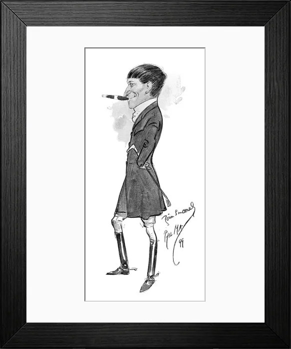 Framed Print : Self portrait of the Engish caricaturist Phil May Framed Print : Self portrait of the Engish caricaturist Phil May