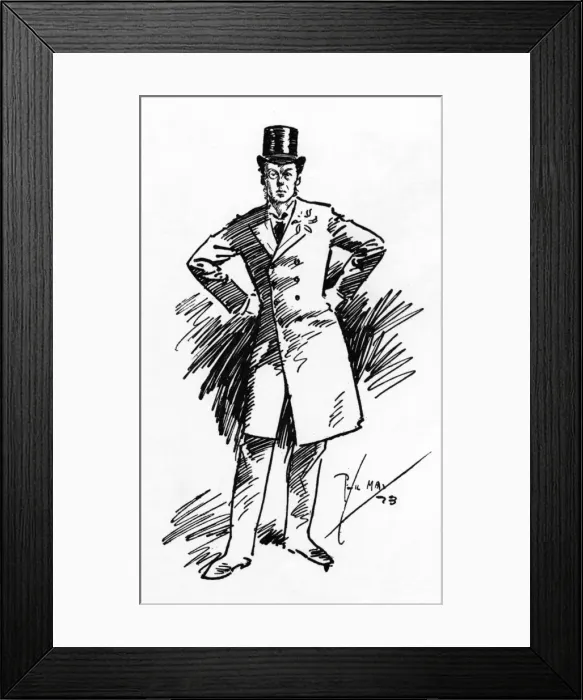 Framed Print : Caricature of Joseph Chamberlain by Phil May Framed Print : Caricature of Joseph Chamberlain by Phil May