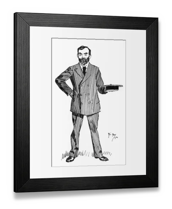 Framed Print : John Burns - caricature by Phil May Framed Print : John Burns - caricature by Phil May