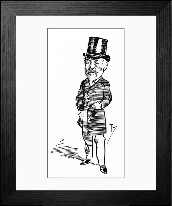 Framed Print : Henry Labouchere - caricature by Phil May Framed Print : Henry Labouchere - caricature by Phil May