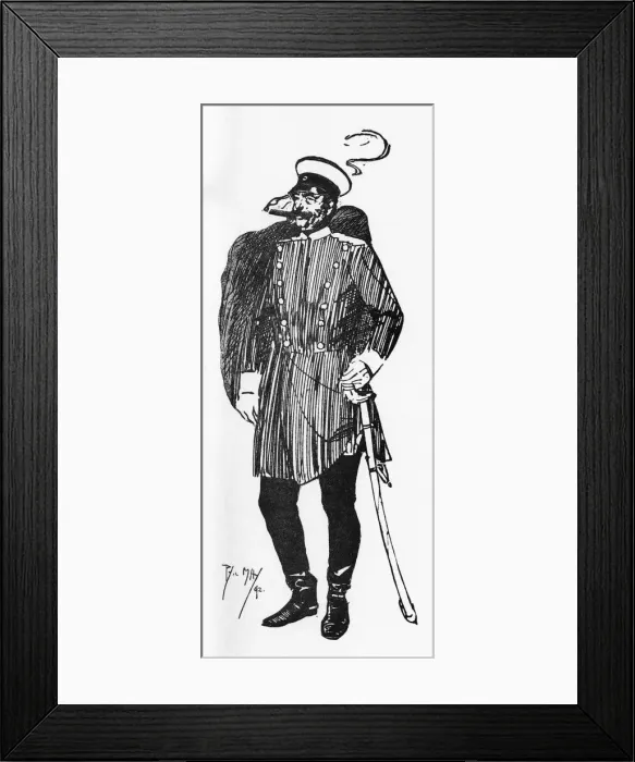 Framed Print : Caricature of Otto Von Bismarck by Phil May Framed Print : Caricature of Otto Von Bismarck by Phil May