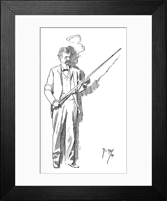 Framed Print : American author Mark Twain Framed Print : American author Mark Twain