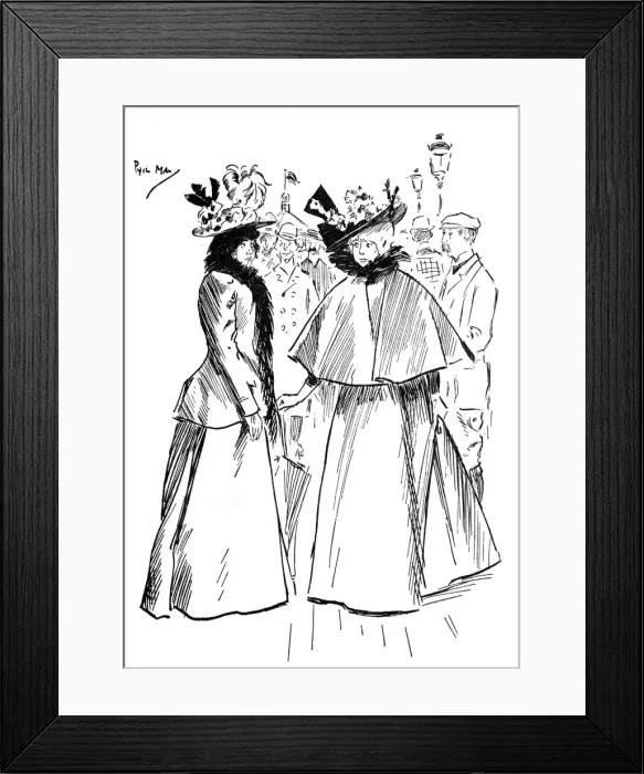 Framed Print : Cockney ladies discuss their romantic life Framed Print : Cockney ladies discuss their romantic life