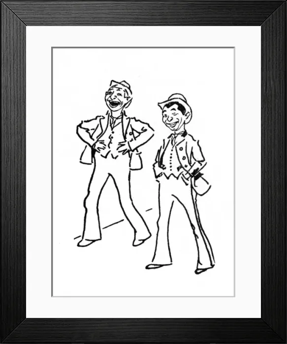 Framed Print : Two laughing young Cockney scamps Framed Print : Two laughing young Cockney scamps