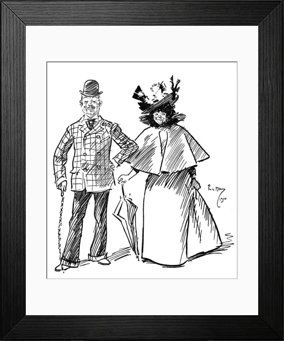 Framed Print : Cockney couple off a day out at Margate Framed Print : Cockney couple off a day out at Margate