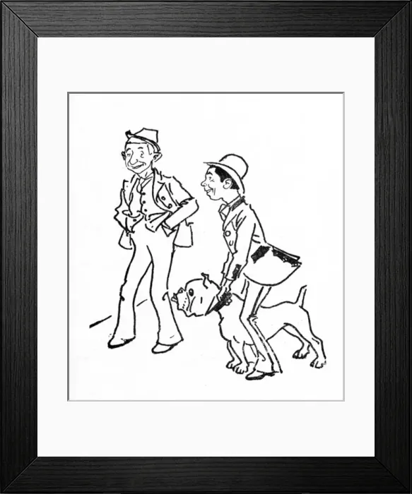 Framed Print : Two Cockney Costers - one restraining a bulldog Framed Print : Two Cockney Costers - one restraining a bulldog