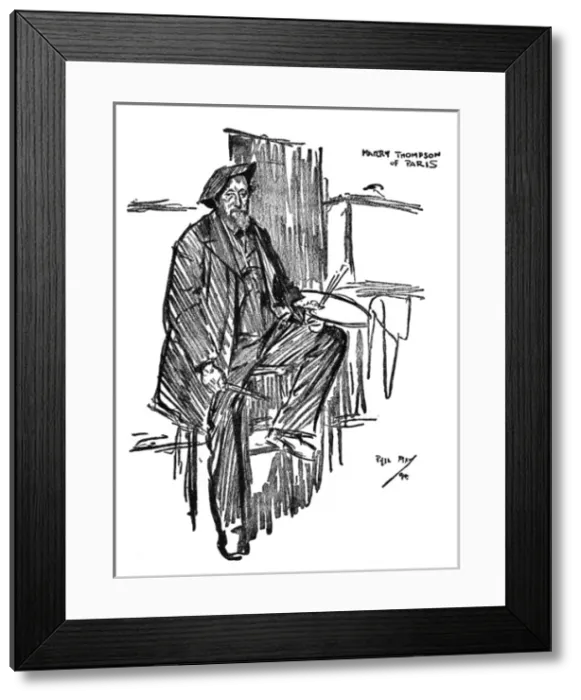 Framed Print : Scottish artist Harry Thompson by Phil May Framed Print : Scottish artist Harry Thompson by Phil May