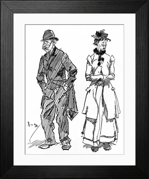 Framed Print : Ragged Street singers - looking decidedly worse for wear