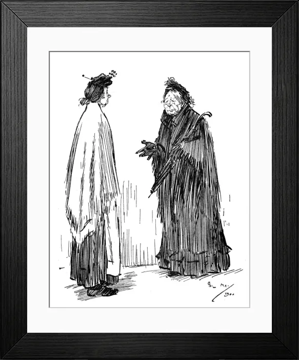Framed Print : Two elderly widows discuss the catering at a wake Framed Print : Two elderly widows discuss the catering at a wake