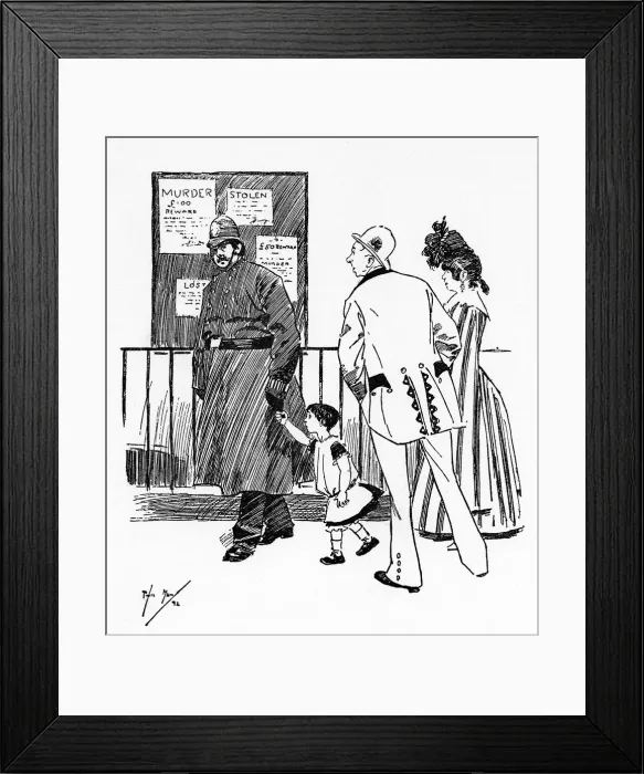 Framed Print : Cheeky Cockney man quizzes a London Policeman Framed Print : Cheeky Cockney man quizzes a London Policeman