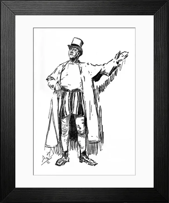 Framed Print : The Showman - An Extinct Type. - character portrait Framed Print : The Showman - An Extinct Type. - character portrait