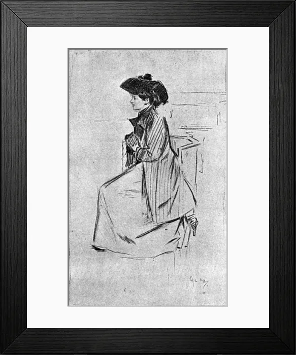 Framed Print : Study of a woman on bended knee saying her prayers Framed Print : Study of a woman on bended knee saying her prayers