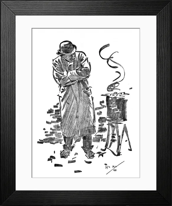 Framed Print : London Street Chestnut Seller Framed Print : London Street Chestnut Seller