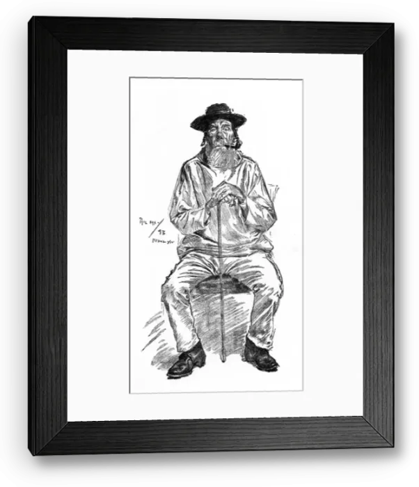 Framed Print : A Newlyn Fisherman, Cornwall Framed Print : A Newlyn Fisherman, Cornwall