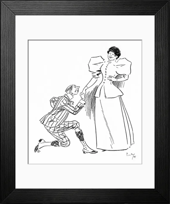 Framed Print : A rather feeble suitor with a rather loud suit Framed Print : A rather feeble suitor with a rather loud suit