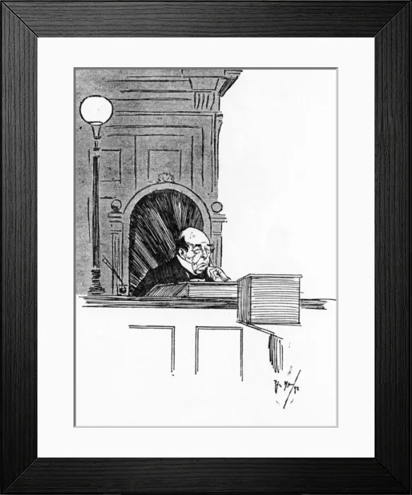 Framed Print : Magistrate at Bow Street Magistrates Court, London Framed Print : Magistrate at Bow Street Magistrates Court, London