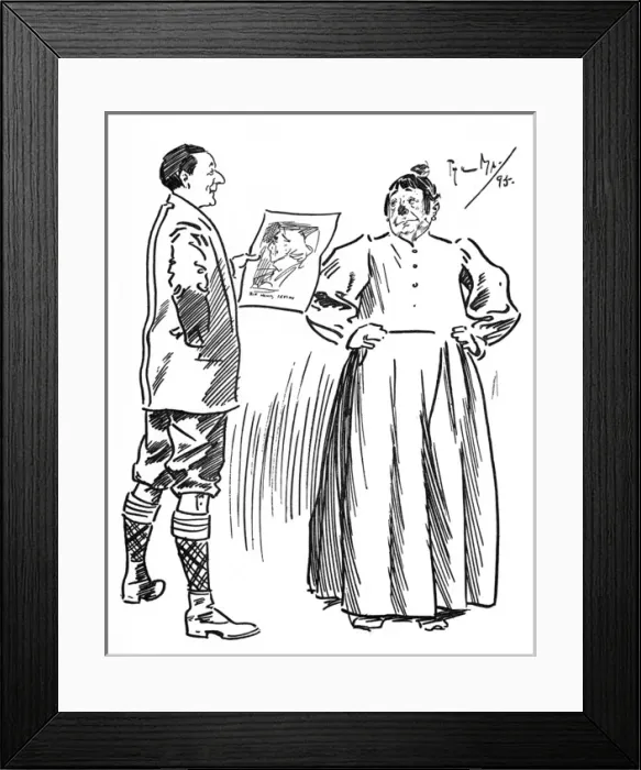 Framed Print : Theatrical Lodging House Keeper on Henry Irving Framed Print : Theatrical Lodging House Keeper on Henry Irving