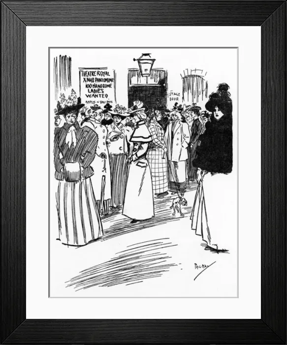 Framed Print : Women awaiing auditions for role in Christmas Pantomime Framed Print : Women awaiing auditions for role in Christmas Pantomime