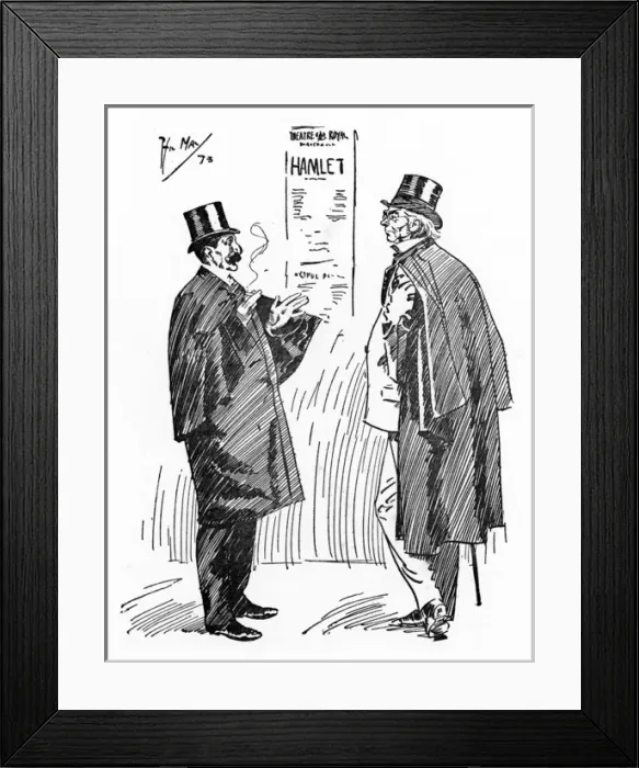 Framed Print : Humorous exchnge between actor and theatre critic Framed Print : Humorous exchnge between actor and theatre critic