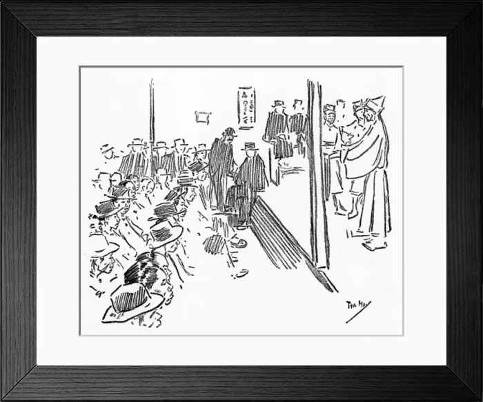 Framed Print : A rough sketch by Phil May inside a Chinese Theatre Framed Print : A rough sketch by Phil May inside a Chinese Theatre