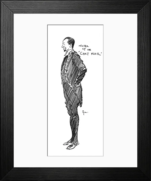 Framed Print : Waiter at the Chat Noir - Paris, France Framed Print : Waiter at the Chat Noir - Paris, France
