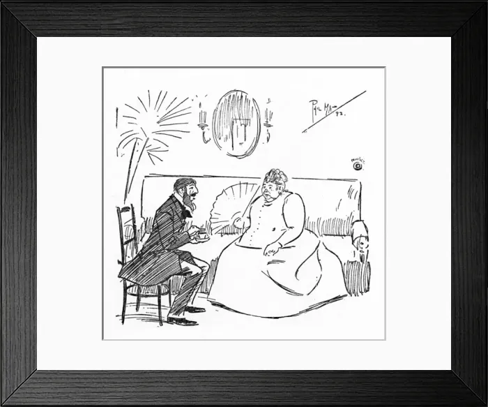 Framed Print : Widow in conversation with a French Count Framed Print : Widow in conversation with a French Count