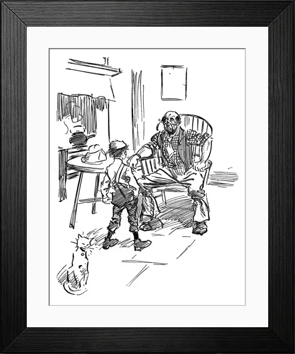 Framed Print : Labourer aghast at the cost of his young sons education Framed Print : Labourer aghast at the cost of his young sons education