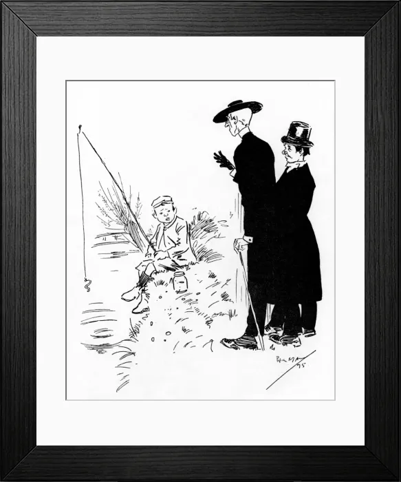 Framed Print : Young boy admonished for fishin on the Sabbath Framed Print : Young boy admonished for fishin on the Sabbath