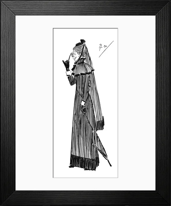 Framed Print : Souvenir of Scarborough - Elderly Widow Framed Print : Souvenir of Scarborough - Elderly Widow