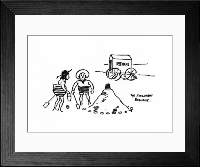 Framed Print : Two little children building a sandcastle at the seaside Framed Print : Two little children building a sandcastle at the seaside